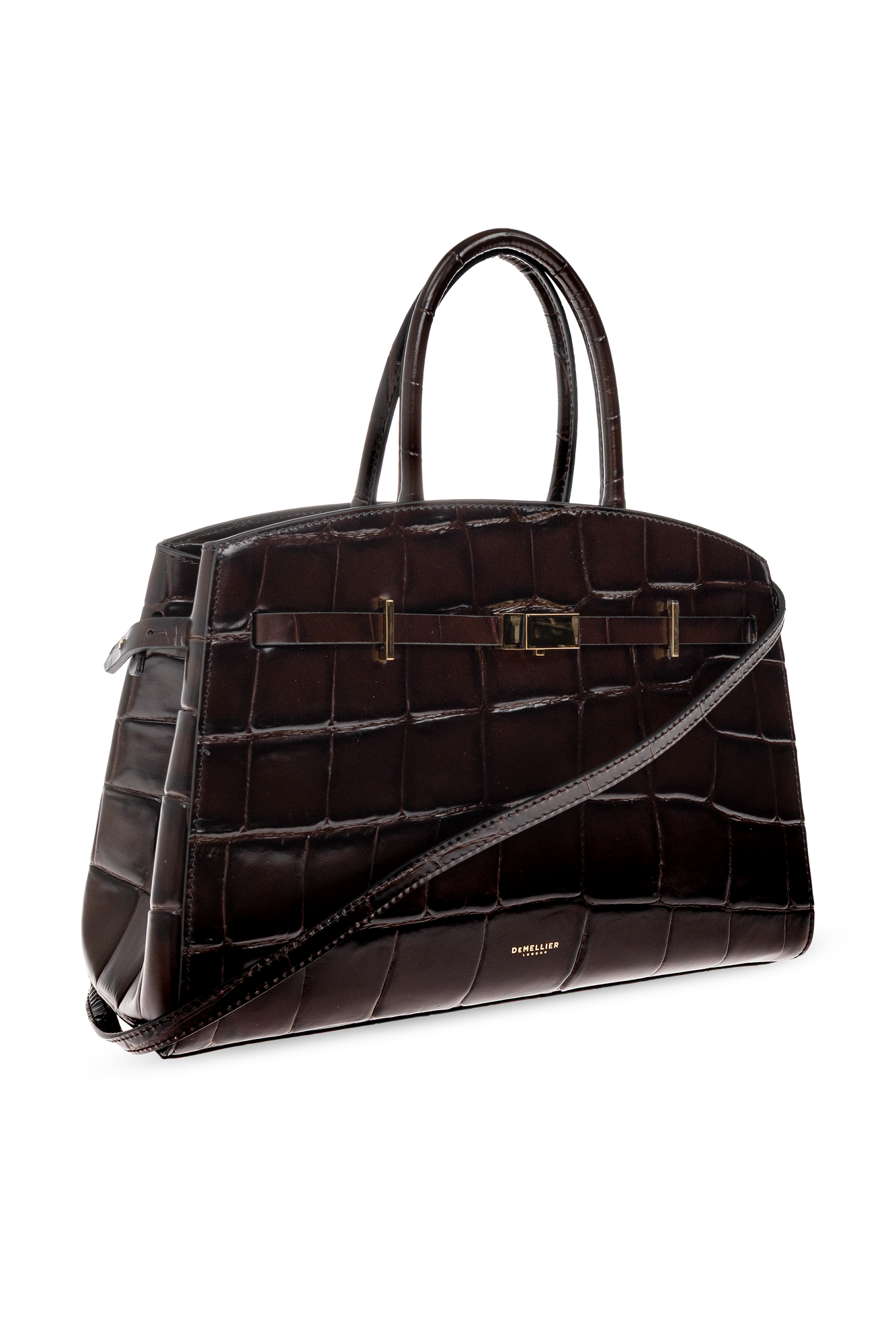 ディディモス、ダークメアンダー（サイズ6） DeMellier Hudson Large Croc-Embossed Leather Handbag | Women's